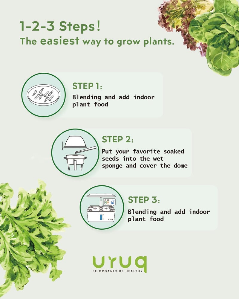 URUQ 188Pcs Hydroponic Pods Supplies: Grow Anything Kit with 45 Grow Sponges, 45 Grow Baskets, 45 Grow Domes, 45 Pod Labels, 8 A&B Plant Food - Compatible Hydroponics Growing System Most Brands - Image 5
